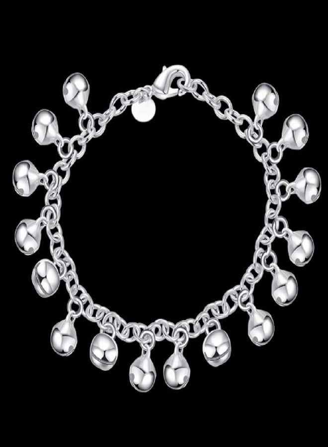 LRGKMCWTOB 925 Sterling Silver Popular Silver Jewelry Silver Jewelry Fashion Boutique Adjustable Bell Chain Bracelet Ladies Bracelet - Image 2